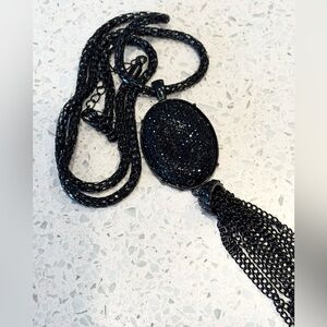 Black Tassel Necklace